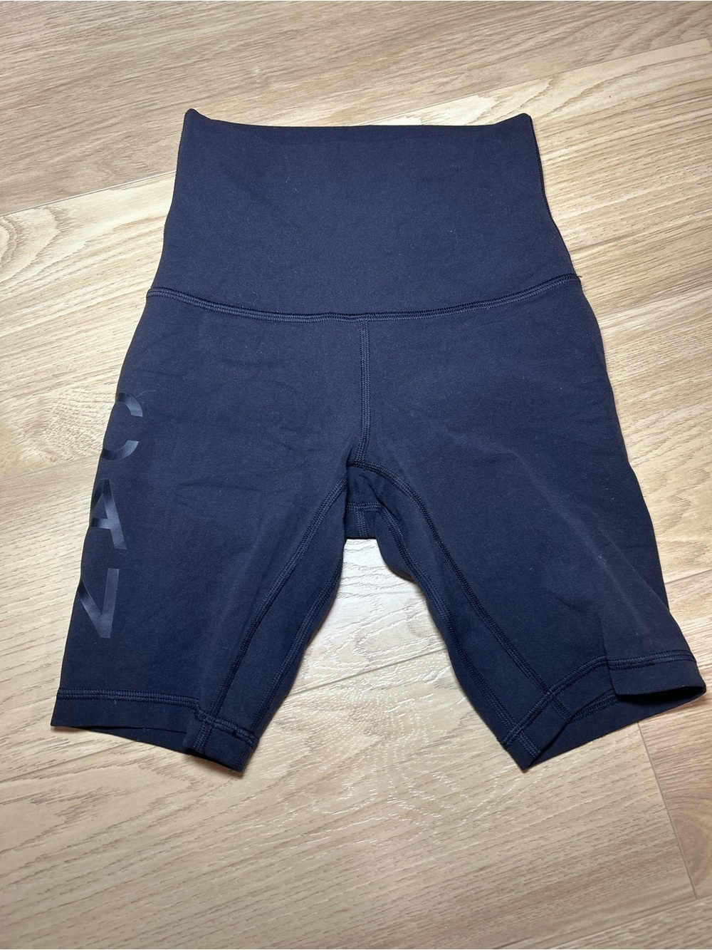 lululemon athletica Black High-Rise Bike Shorts with Side Logo